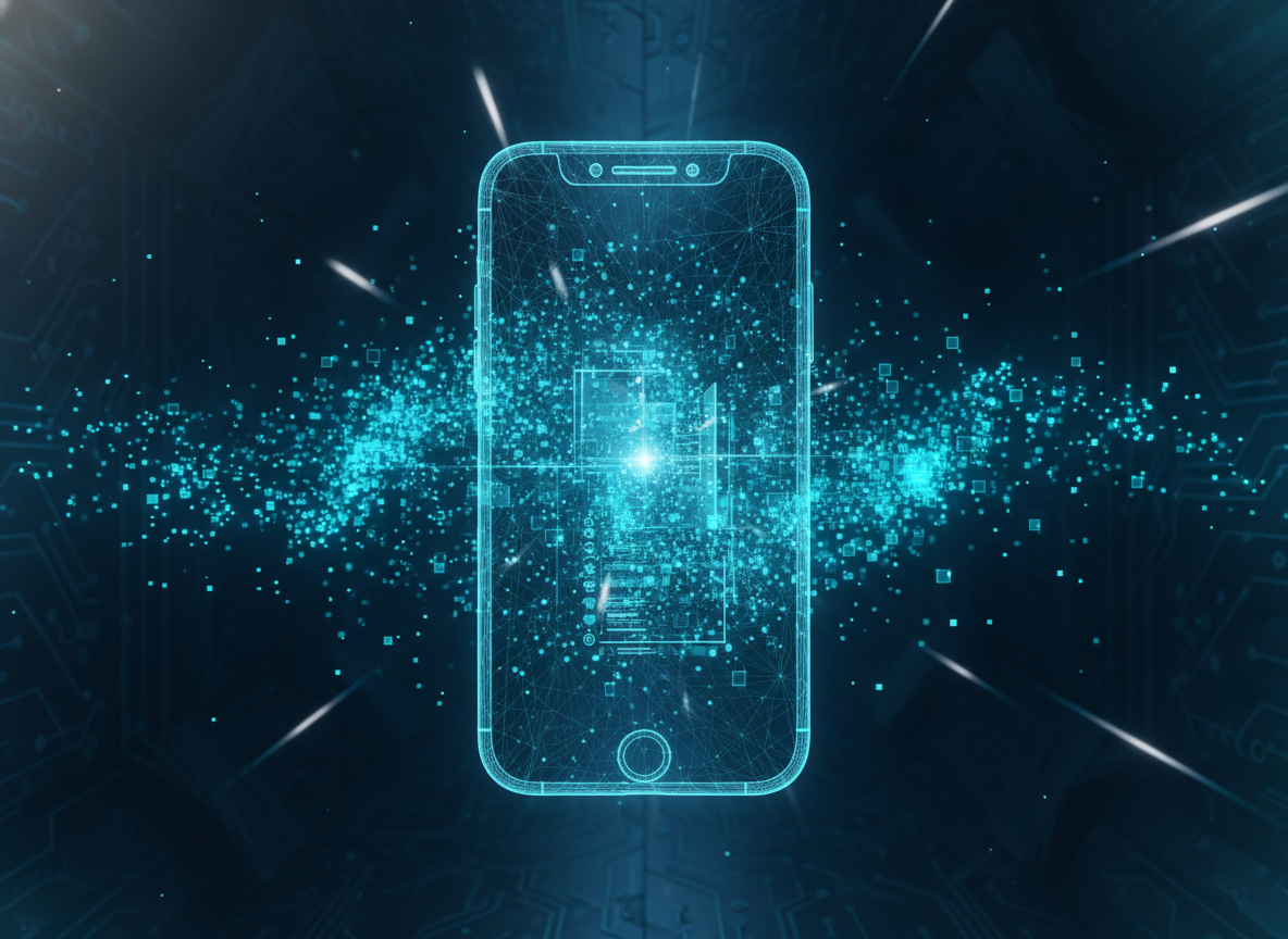 Mobile device forensics abstract background